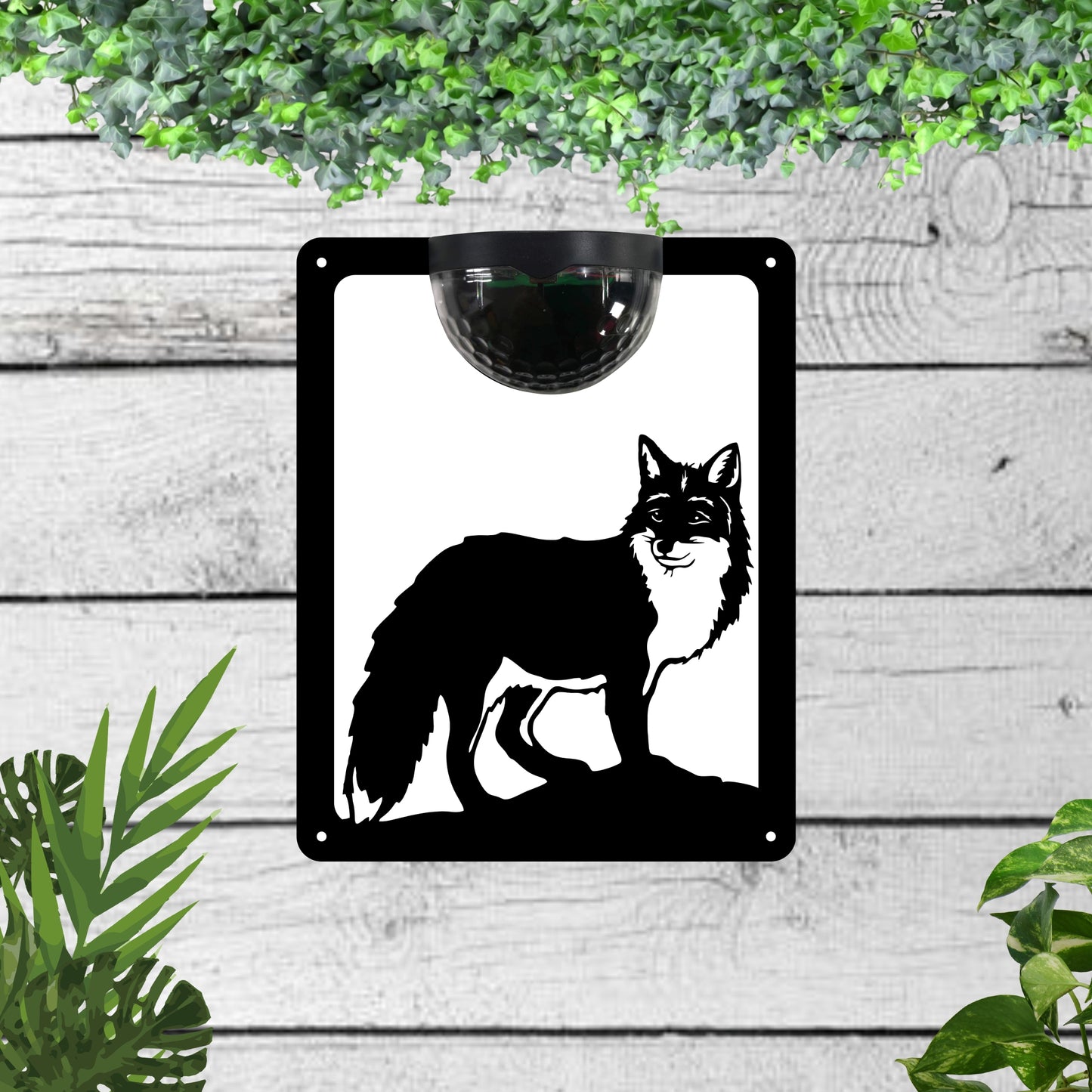 Fox Garden Solar Wall Plaque Wall Art