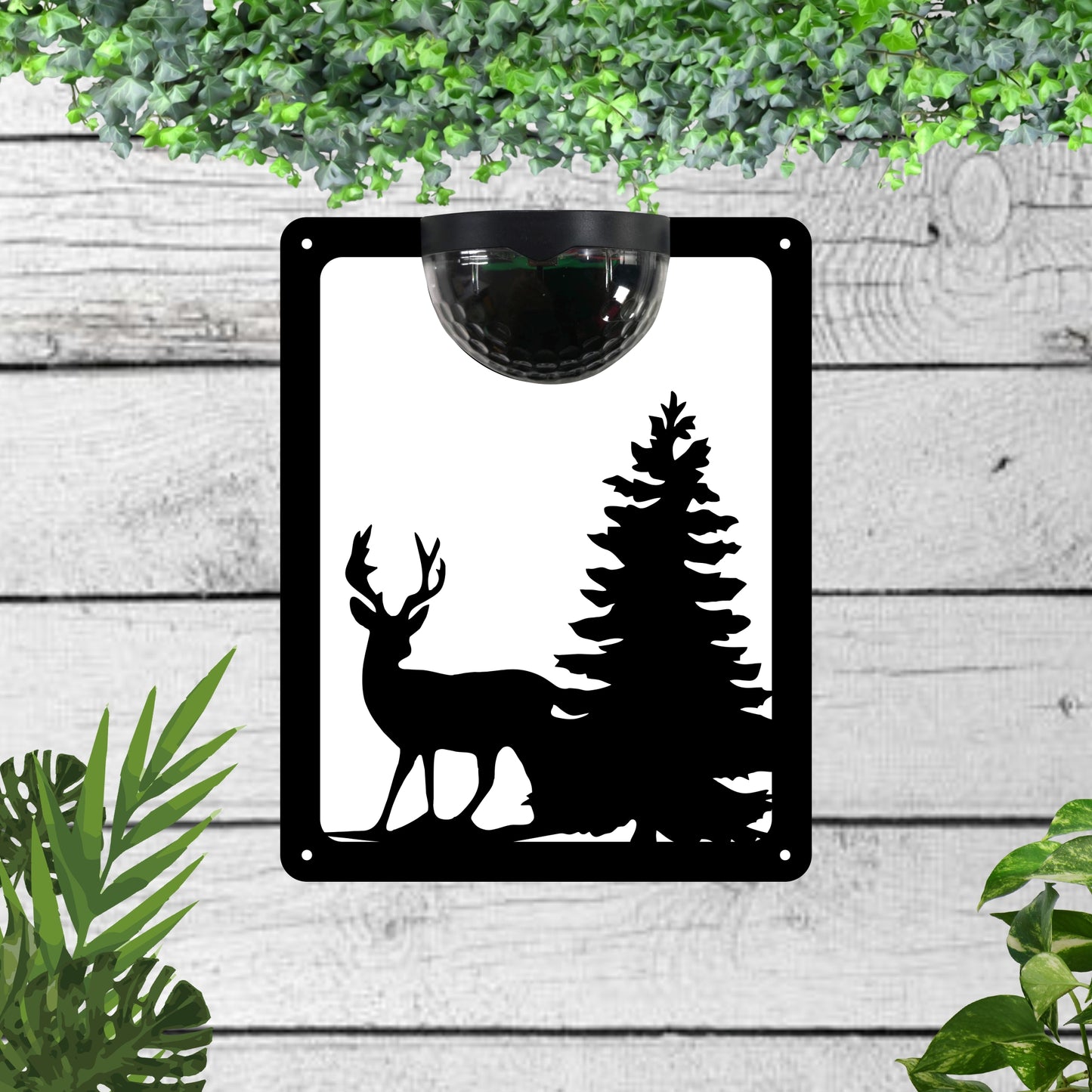 Deer Garden Solar Wall Plaque Wall Art