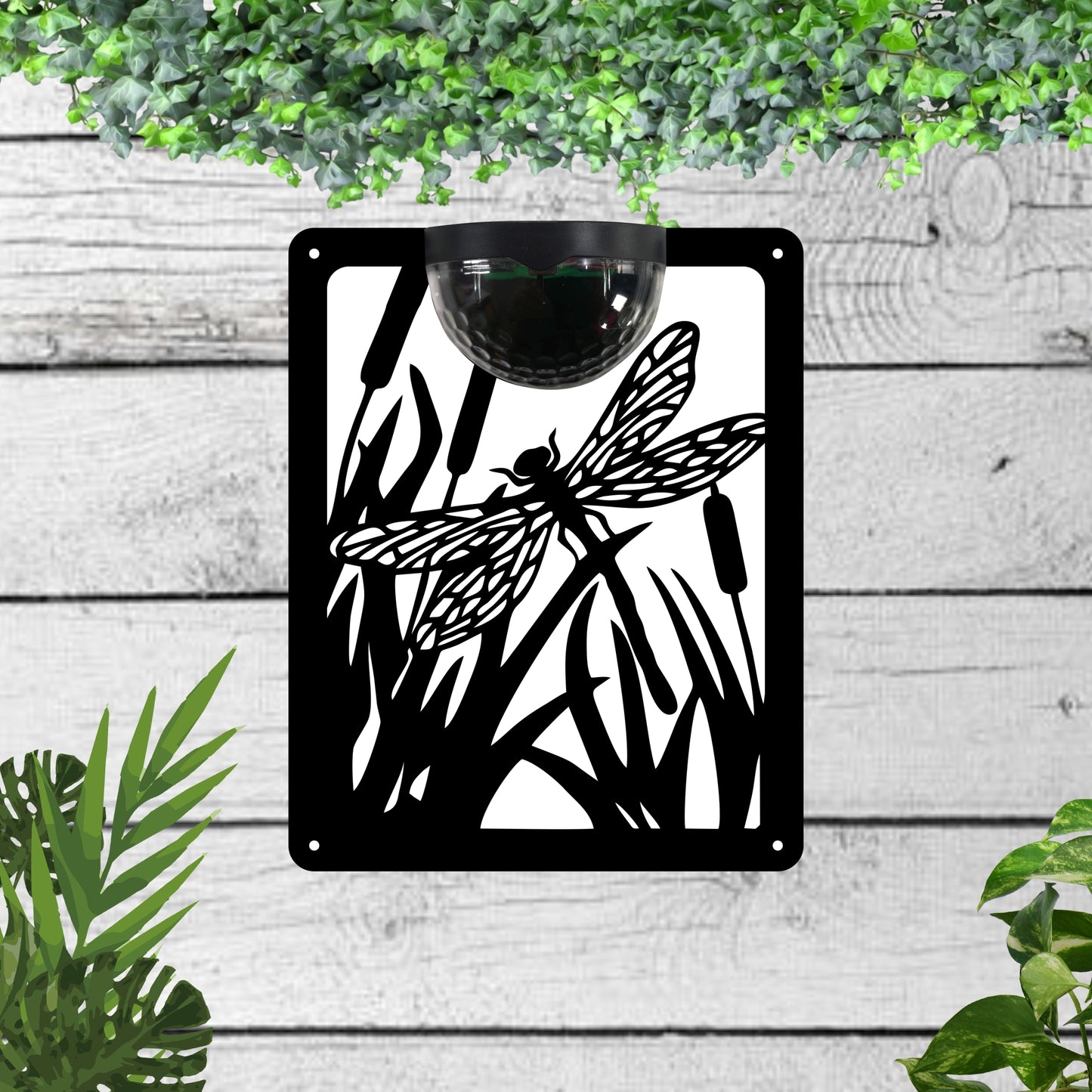 Dragonfly Garden Solar Wall Plaque Wall Art