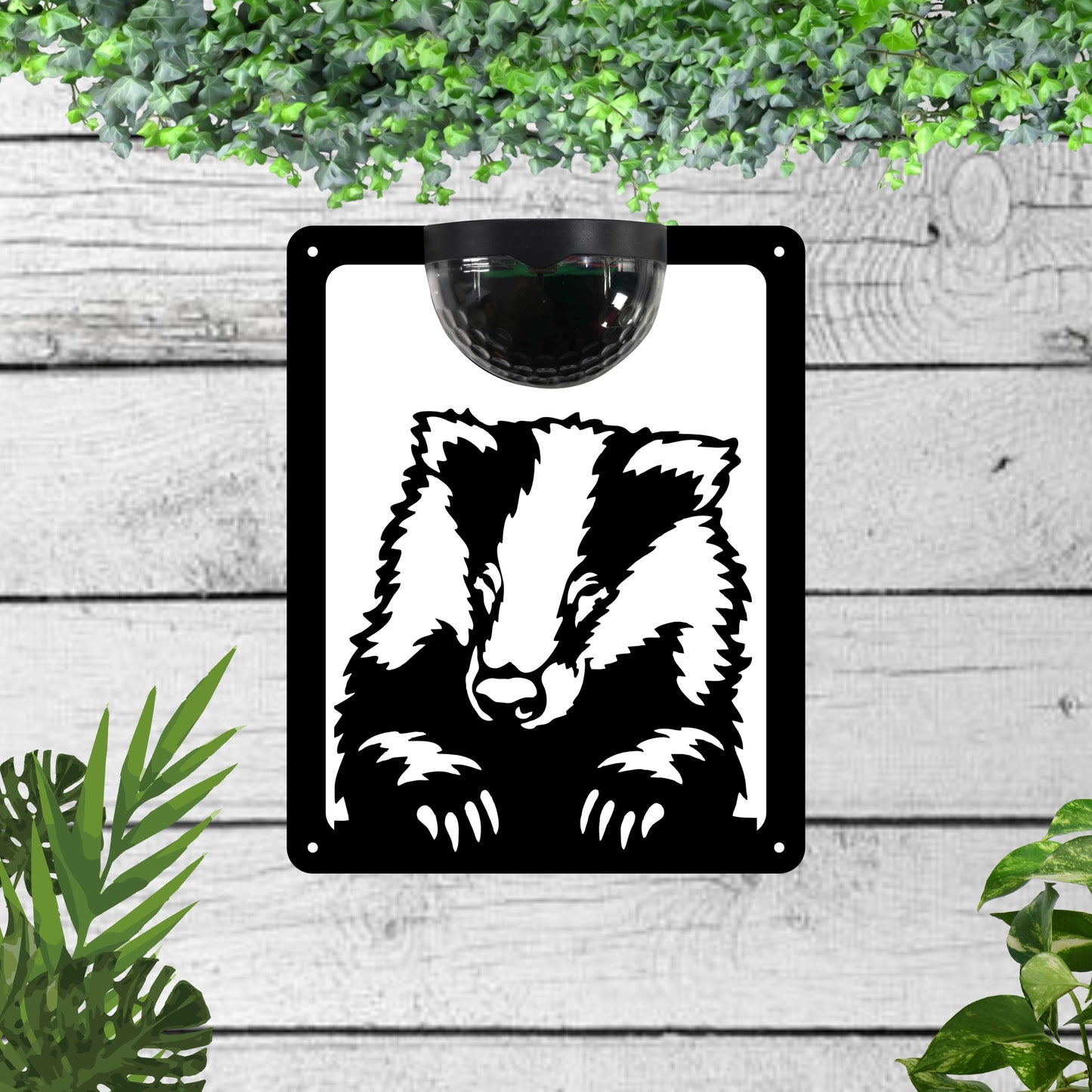 Badger Garden Solar Wall Plaque Wall Art