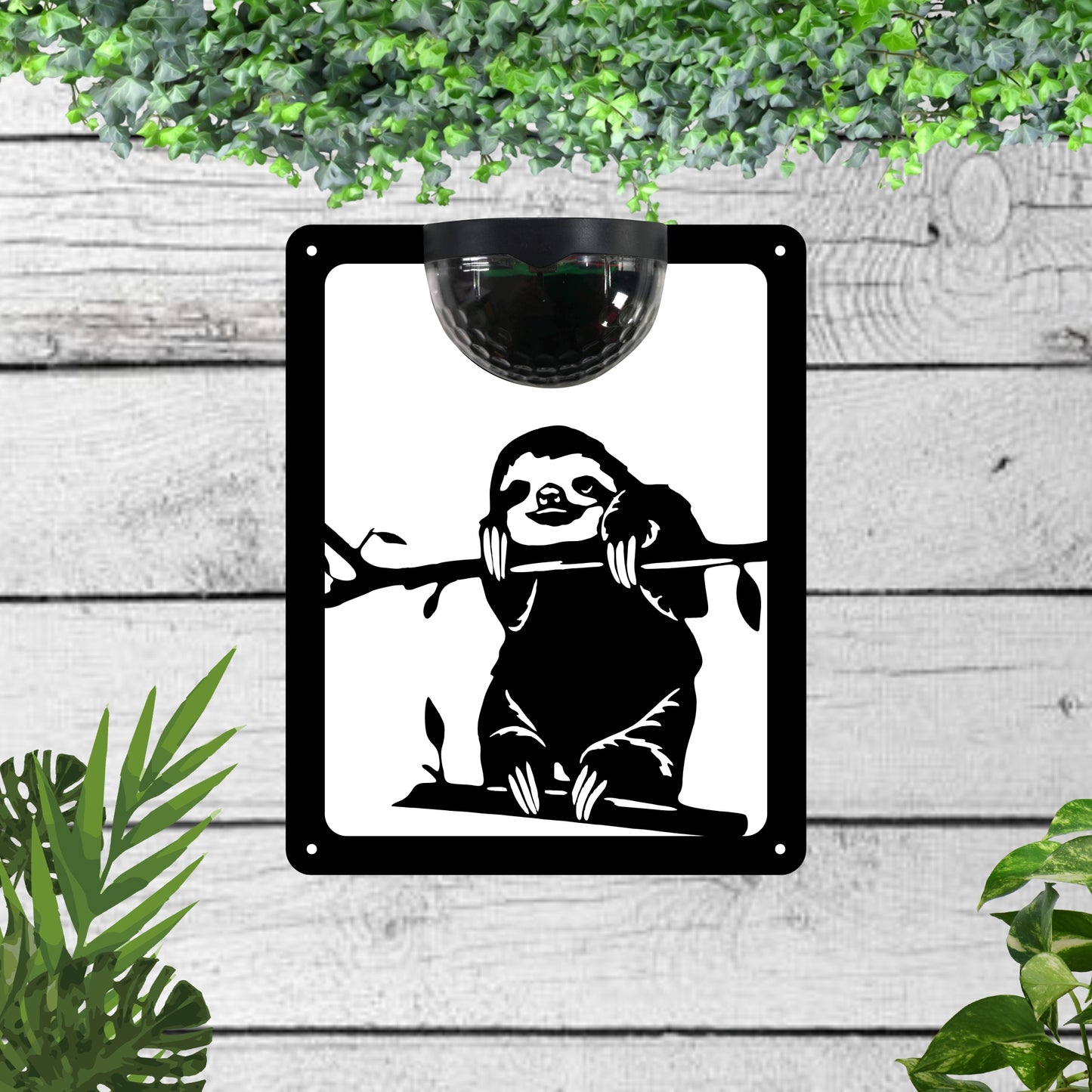 Sloth Garden Solar Wall Plaque Wall Art