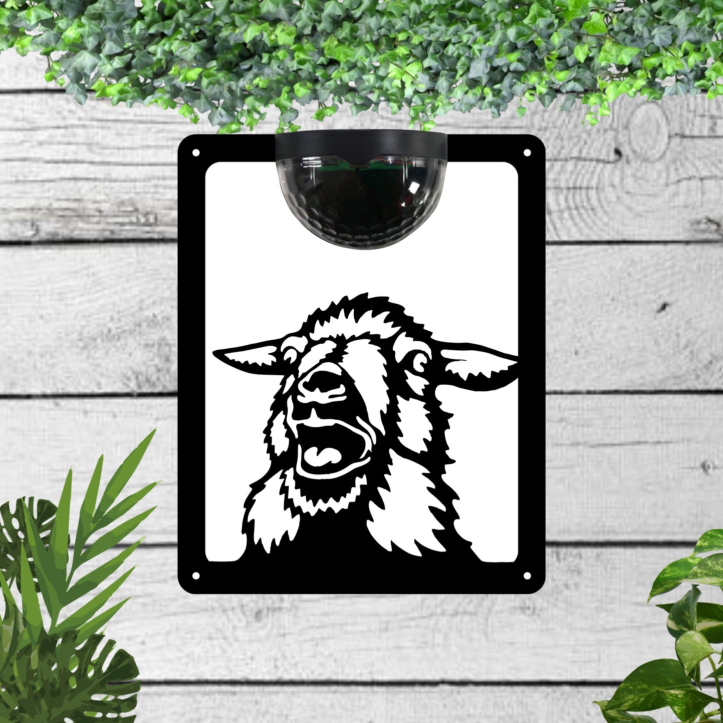 Sheep Garden Solar Wall Plaque Wall Art