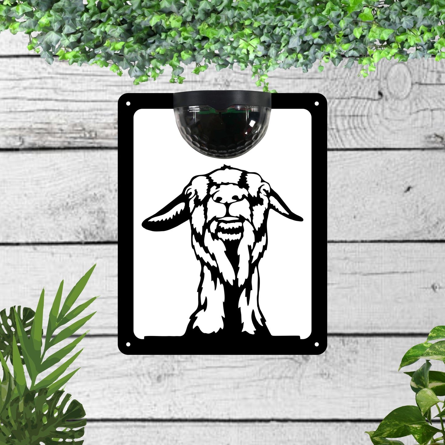 Goat Garden Solar Wall Plaque Wall Art