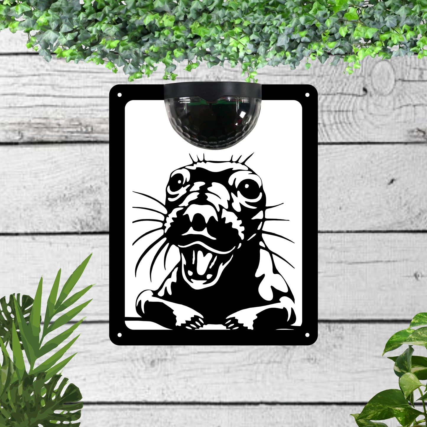Otter Garden Solar Wall Plaque Wall Art