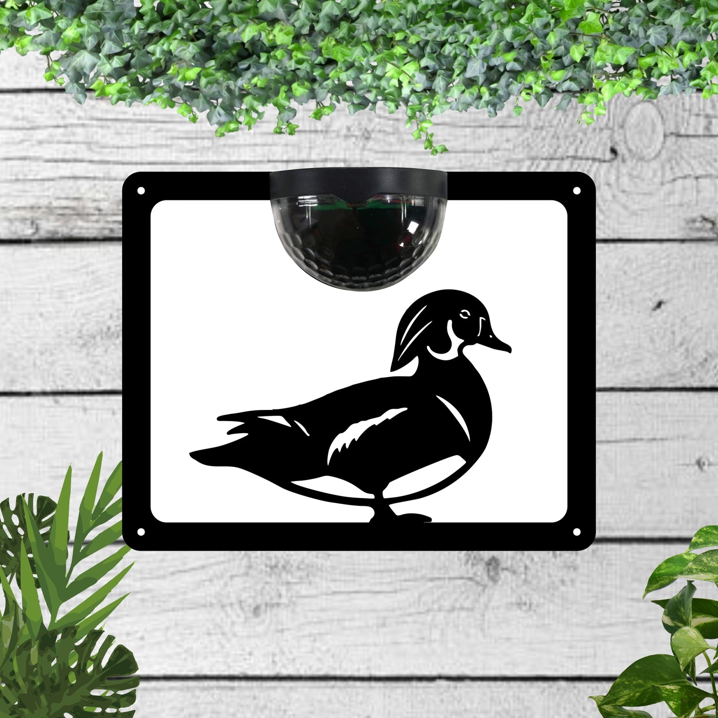 Duck Garden Solar Wall Plaque Wall Art