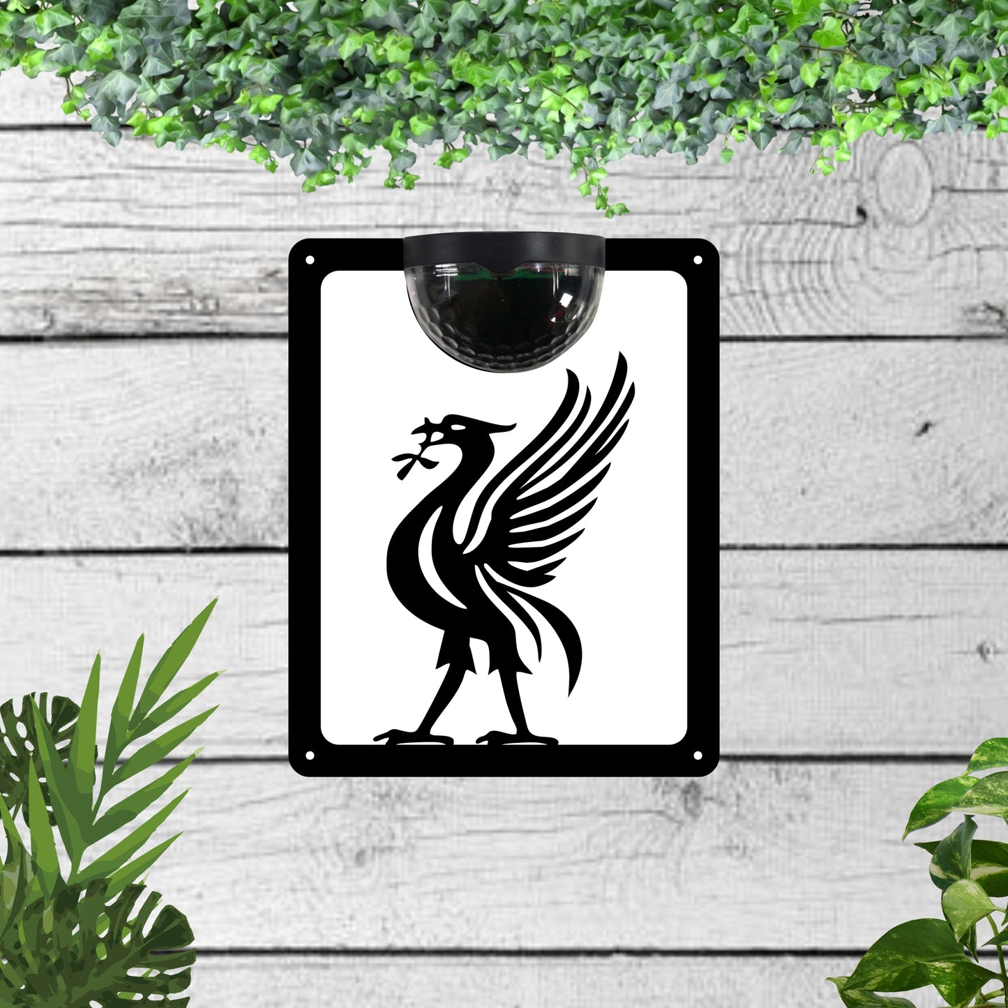 Liver Bird Garden Solar Wall Plaque Wall Art