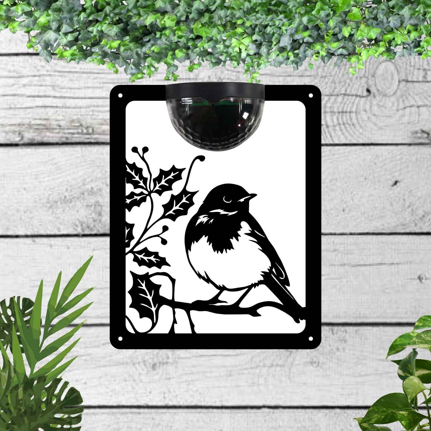 Robin Garden Solar Wall Plaque Wall Art