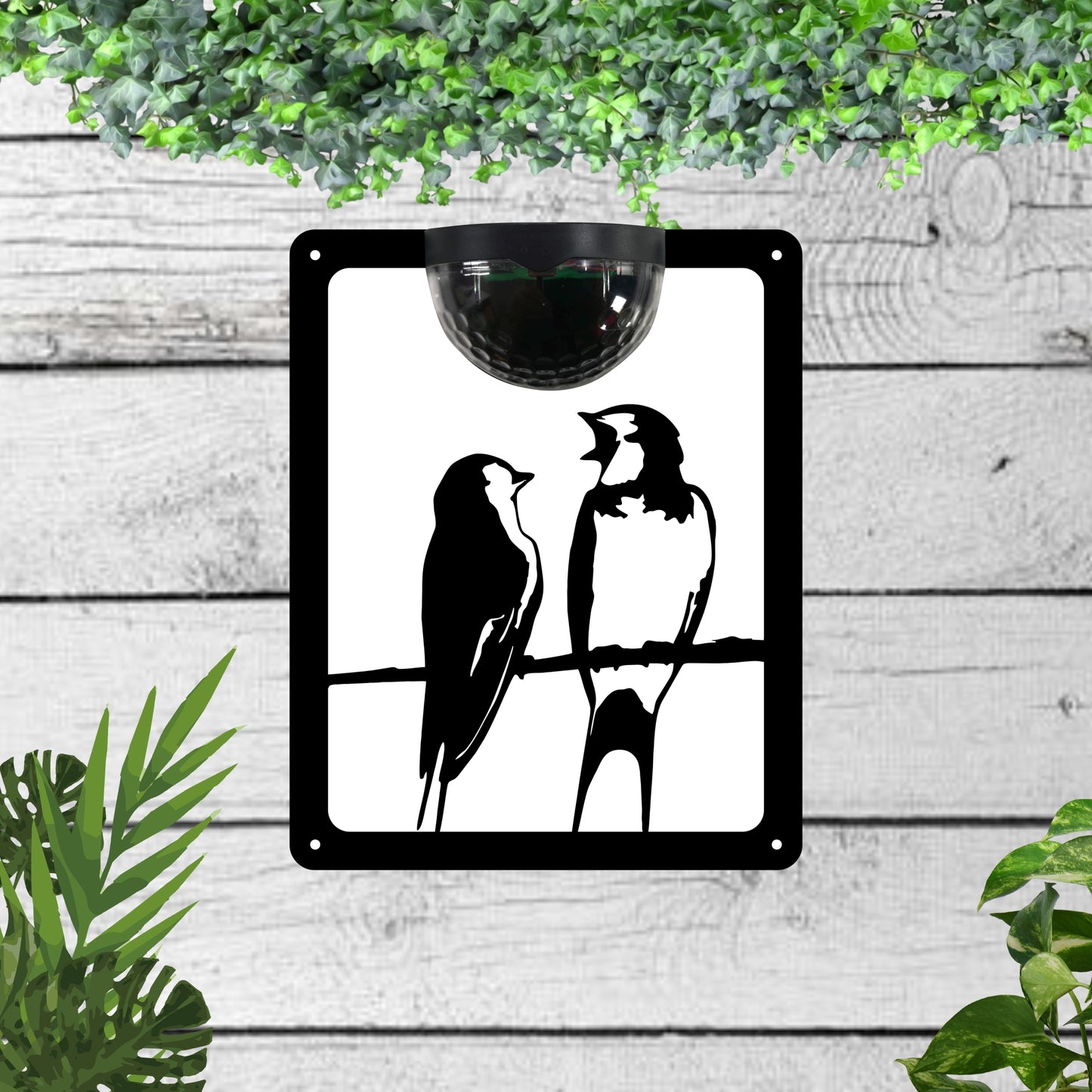 Swallows Garden Solar Wall Plaque Wall Art