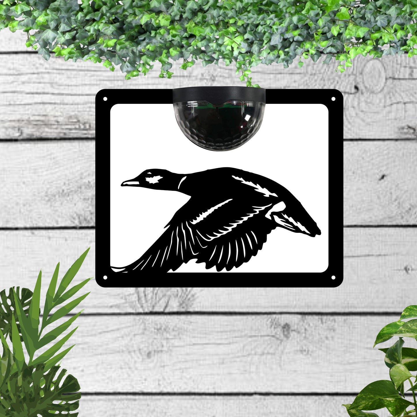 Duck Garden Solar Wall Plaque Wall Art