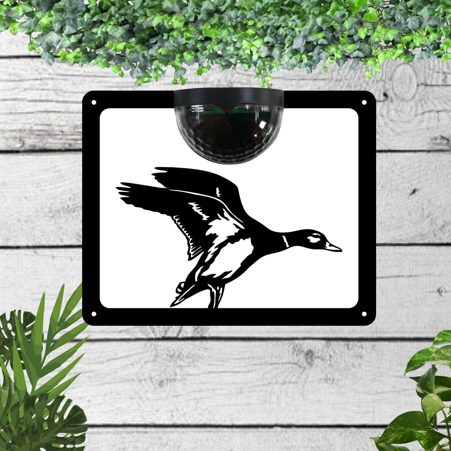 Duck Garden Solar Wall Plaque Wall Art