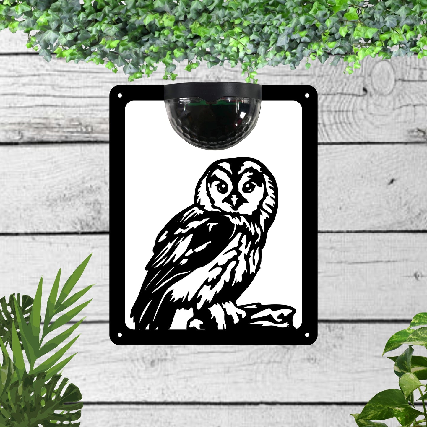 Owl Garden Solar Wall Plaque Wall Art