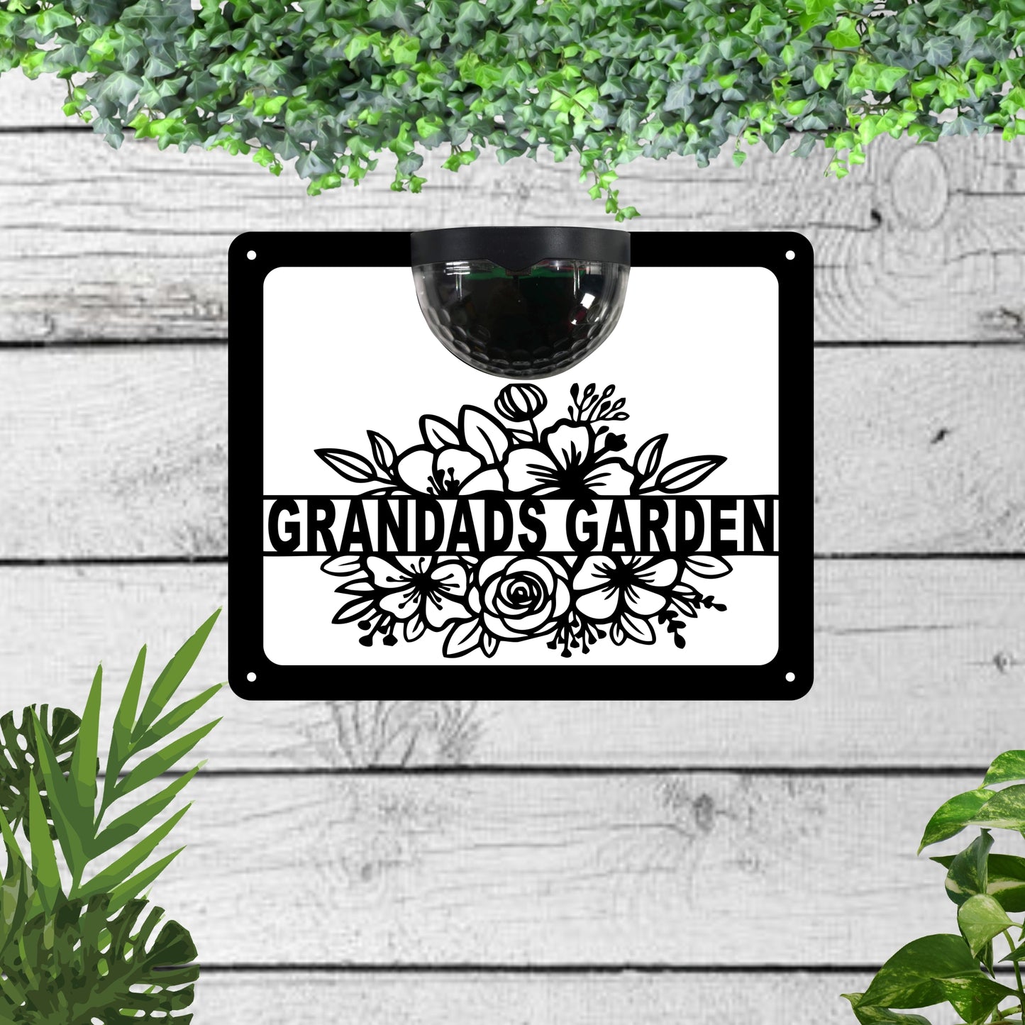 Grandads Garden Solar Wall Plaque Wall Art
