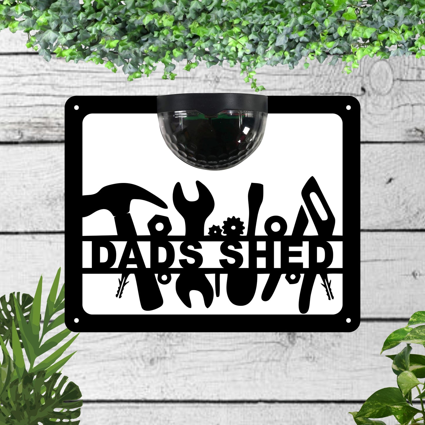 Dads Shed Garden Solar Wall Plaque Wall Art