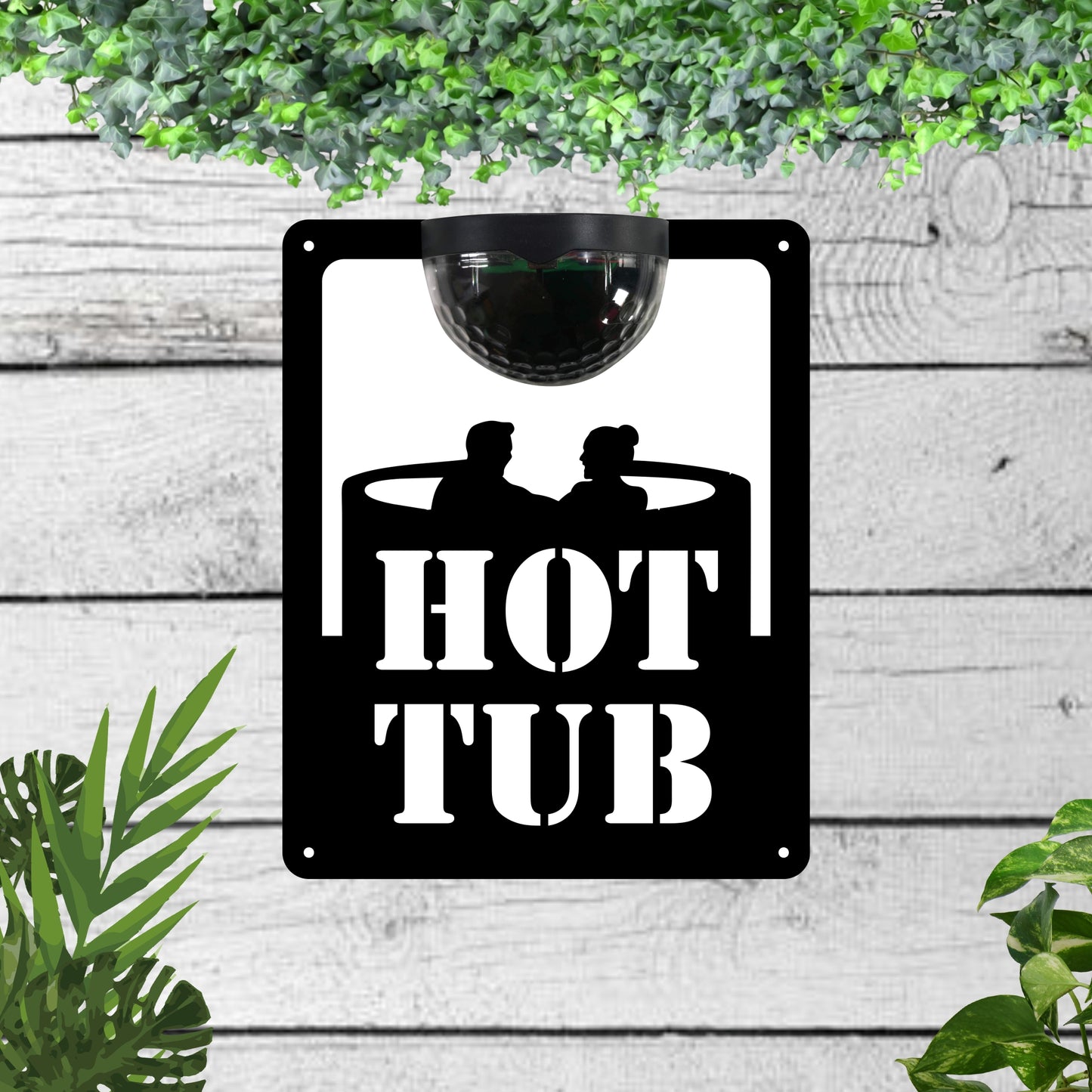 Hot Tub Garden Solar Wall Plaque Wall Art