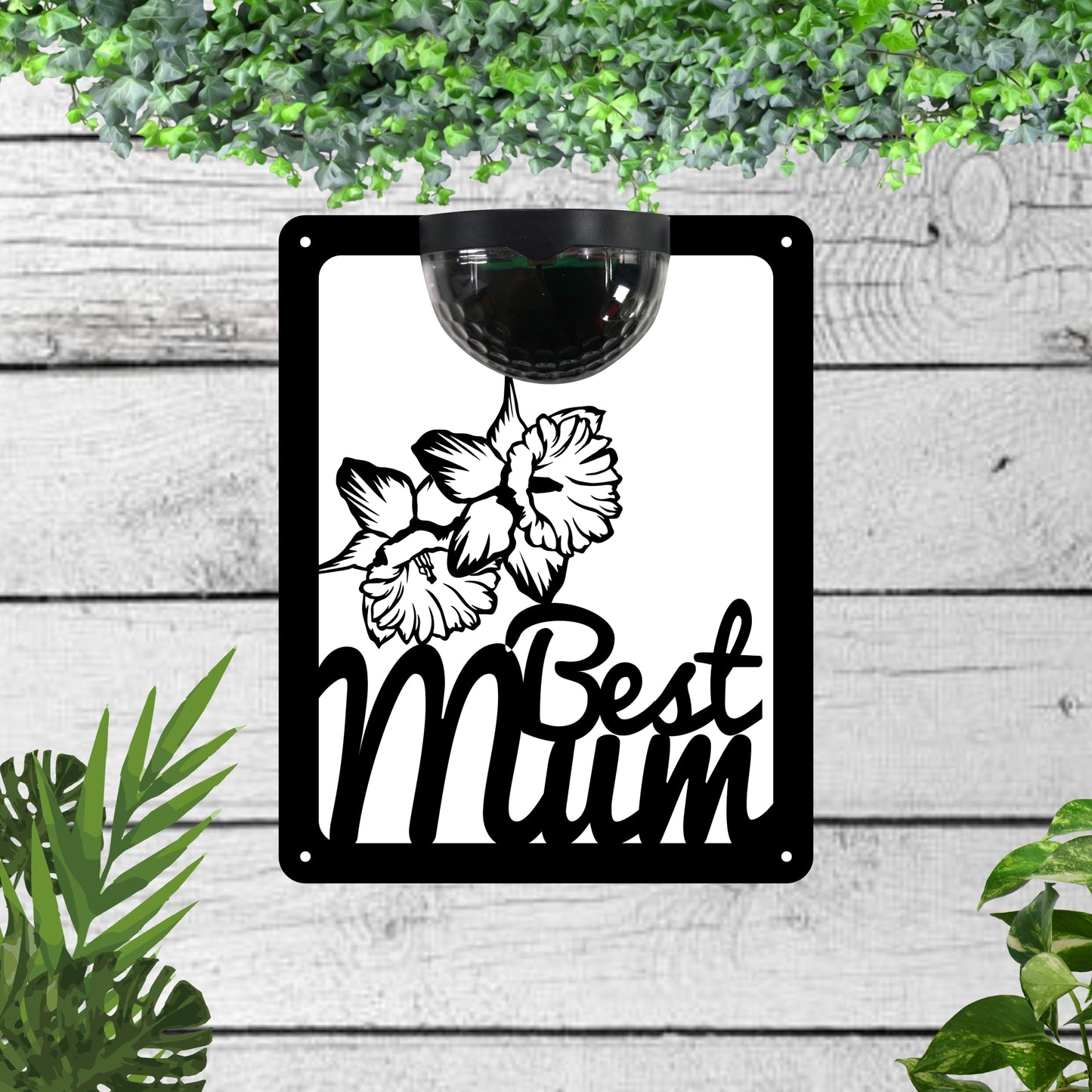 Best Mum Garden Solar Wall Plaque Wall Art