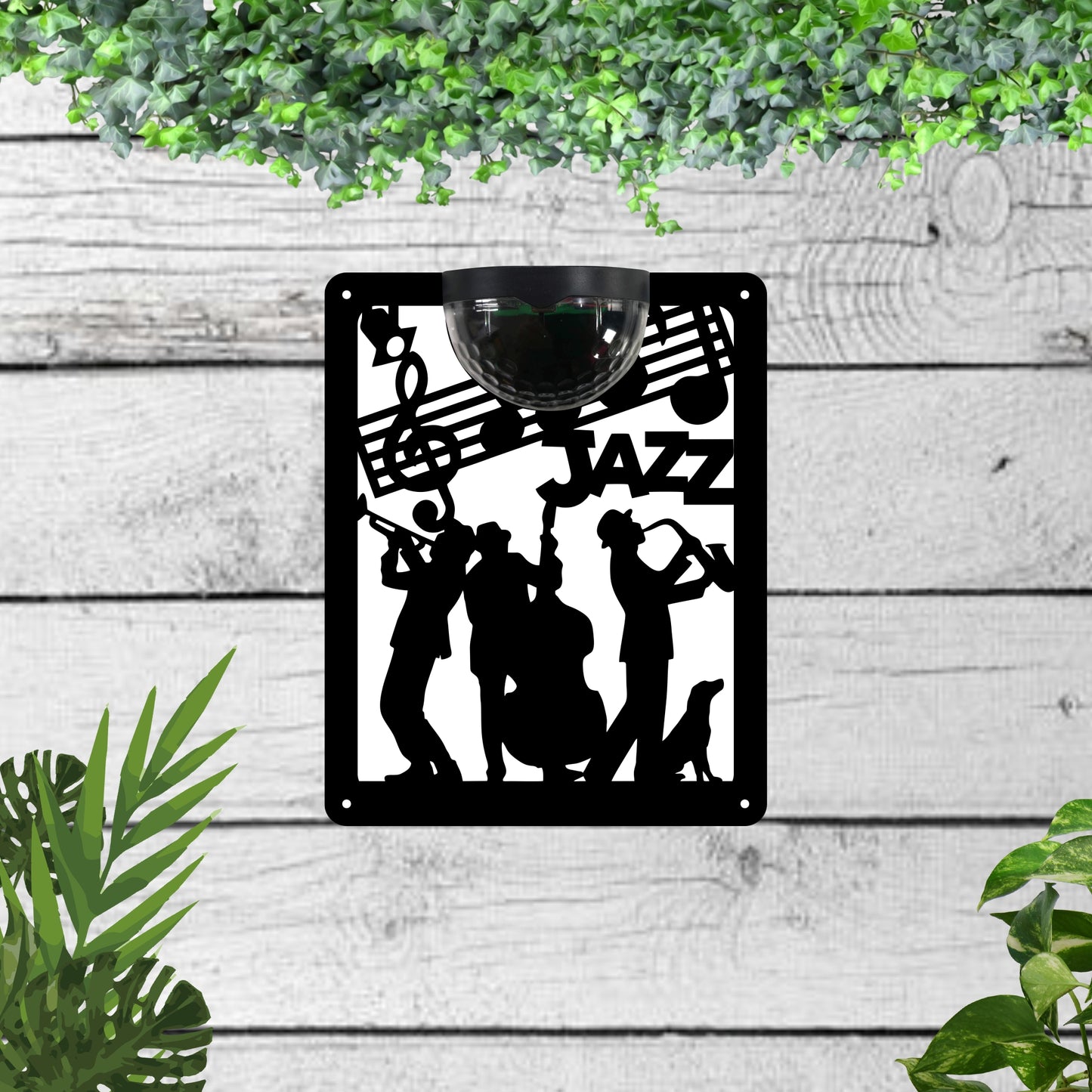 Jazz Band Garden Solar Wall Plaque Wall Art