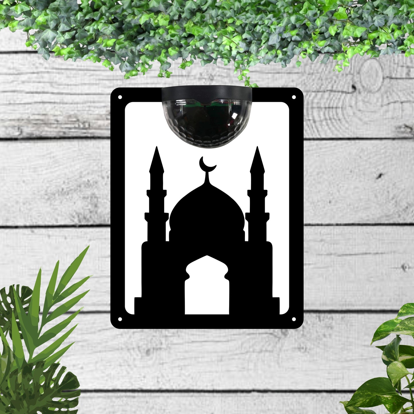 Mosque Garden Solar Wall Plaque Wall Art