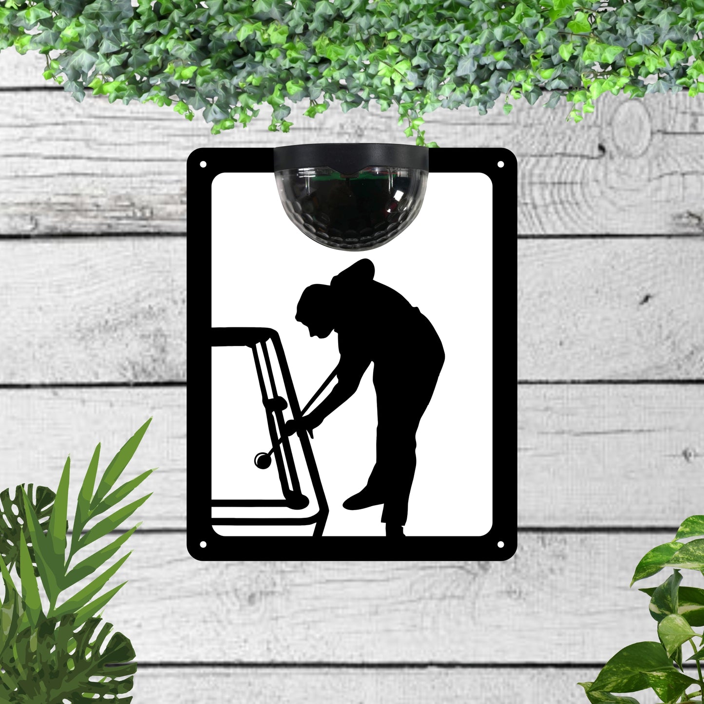 Snooker Garden Solar Wall Plaque Wall Art