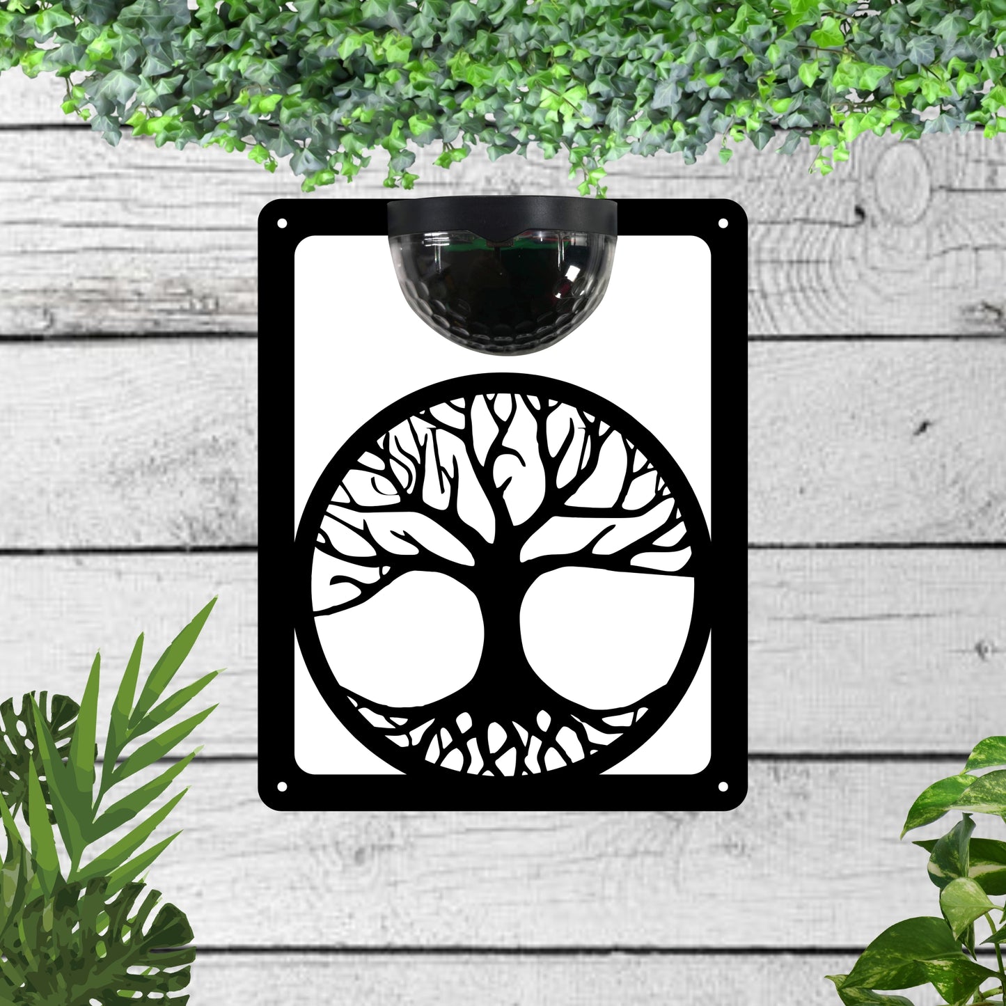 Tree of Life Garden Solar Wall Plaque Wall Art