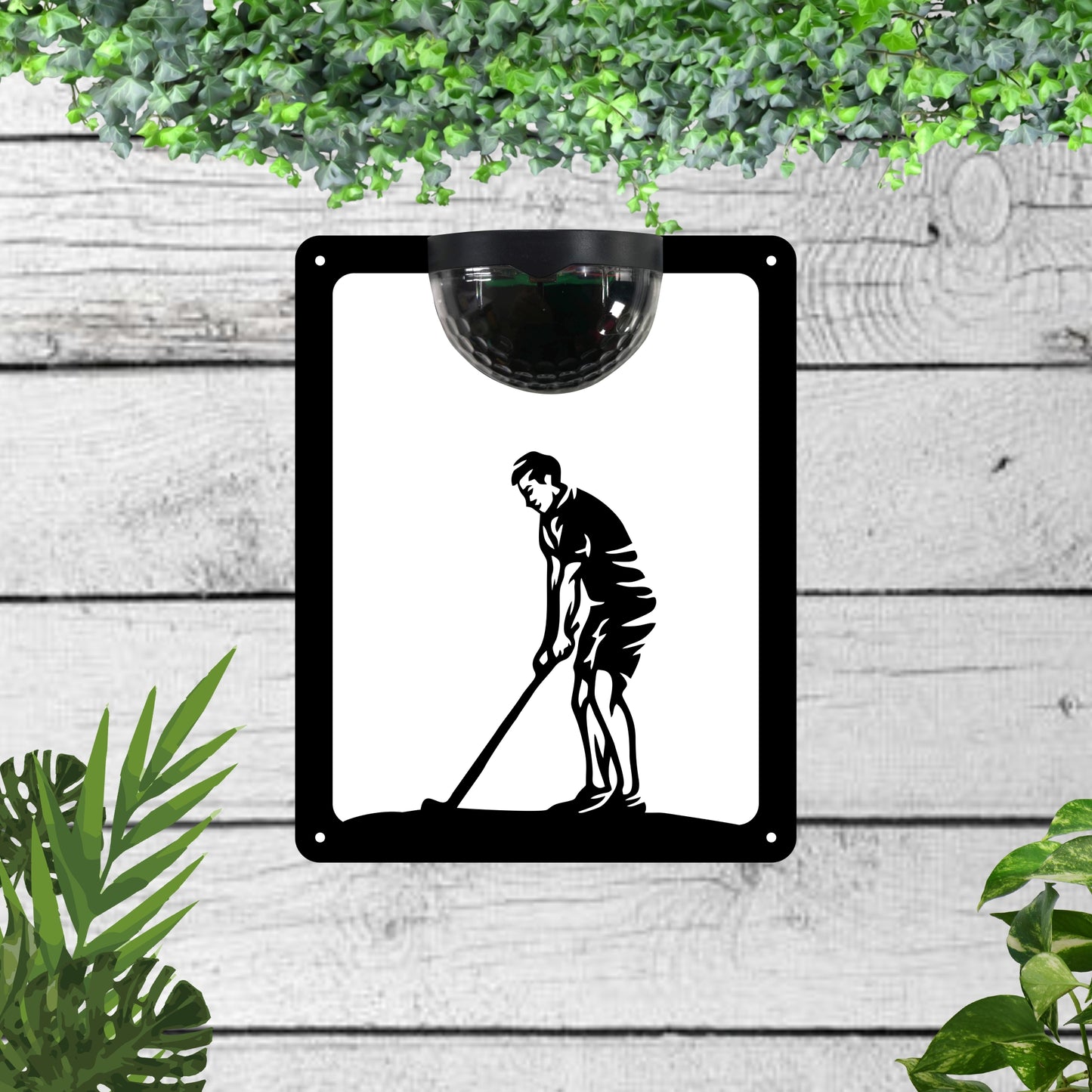 Golf Garden Solar Wall Plaque Wall Art