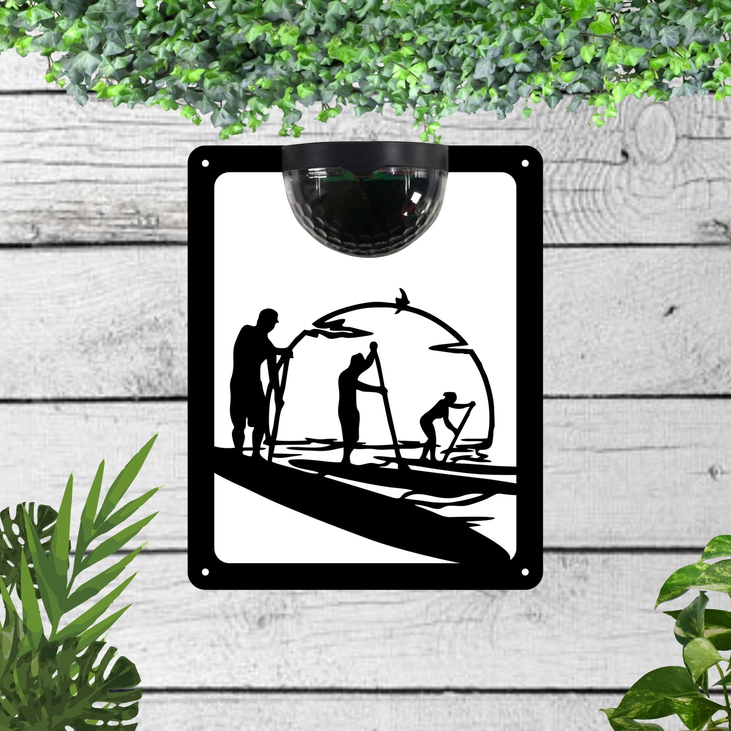 Surfing Garden Solar Wall Plaque Wall Art