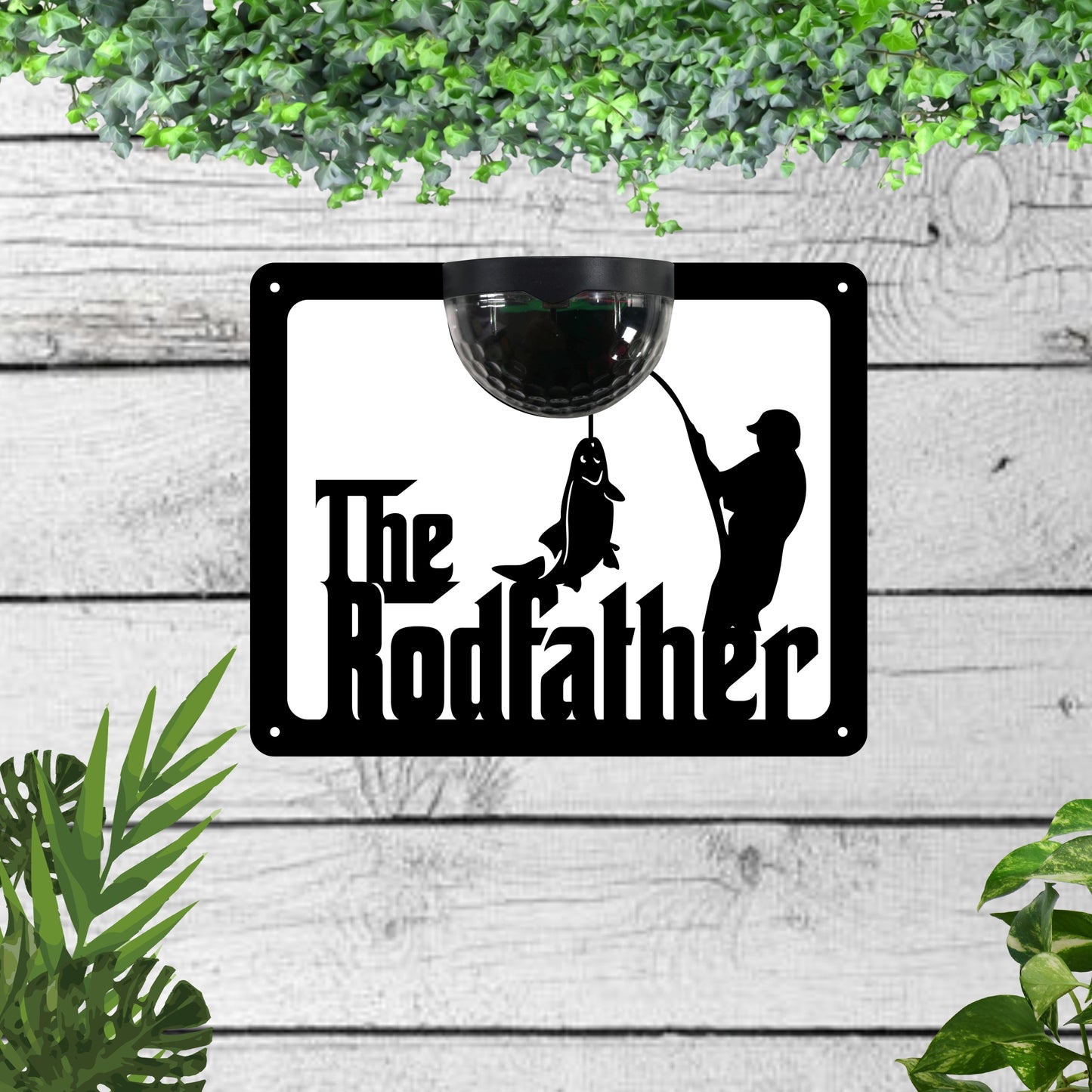 The Rodfather Garden Solar Wall Plaque Wall Art