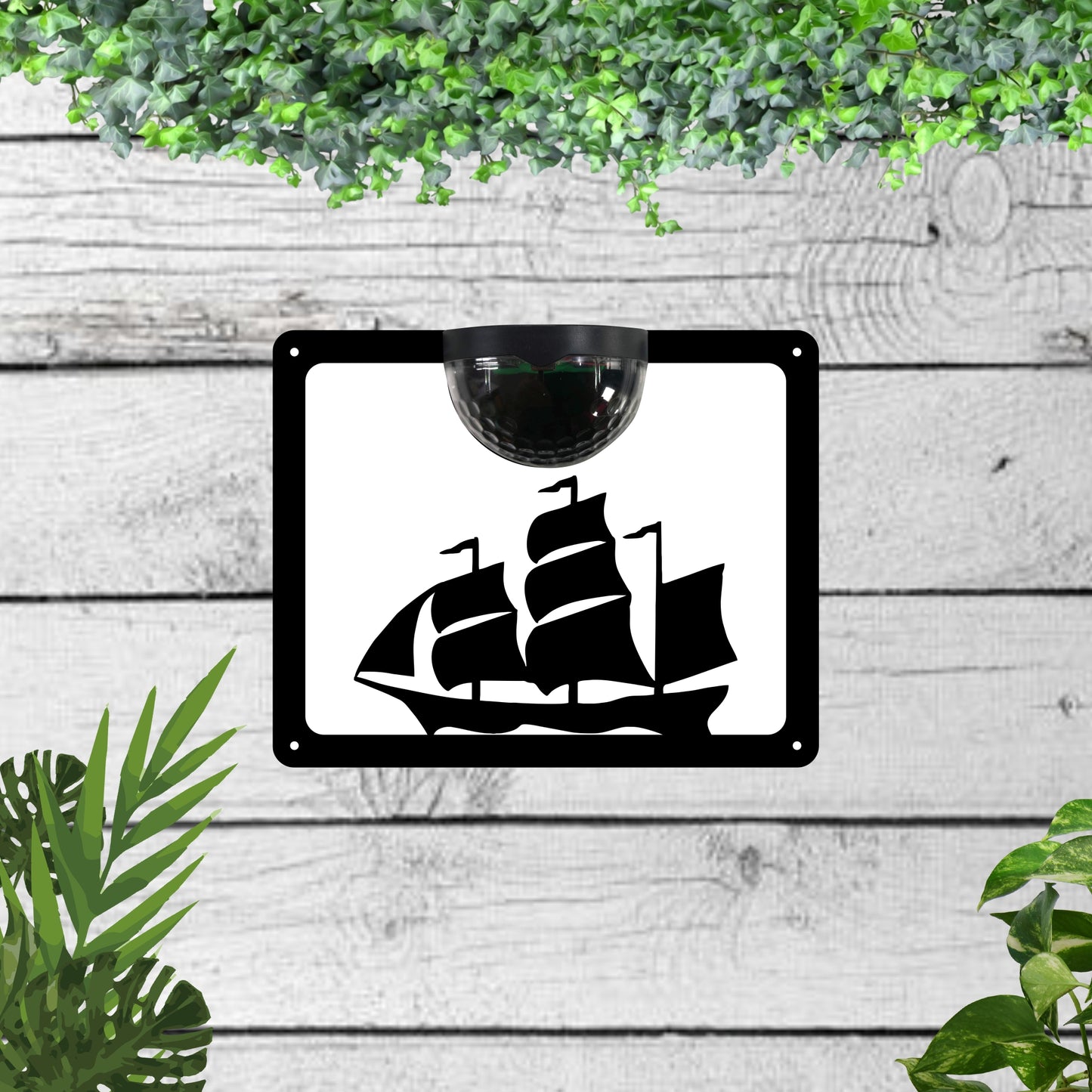 Ship Garden Solar Wall Plaque Wall Art