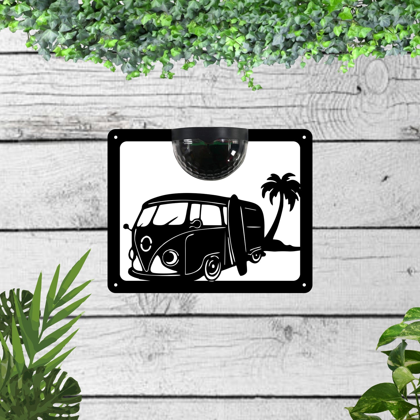 Campervan Garden Solar Wall Plaque Wall Art