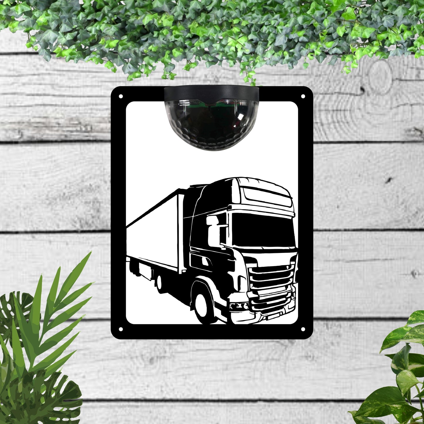 Truck Garden Solar Wall Plaque Wall Art