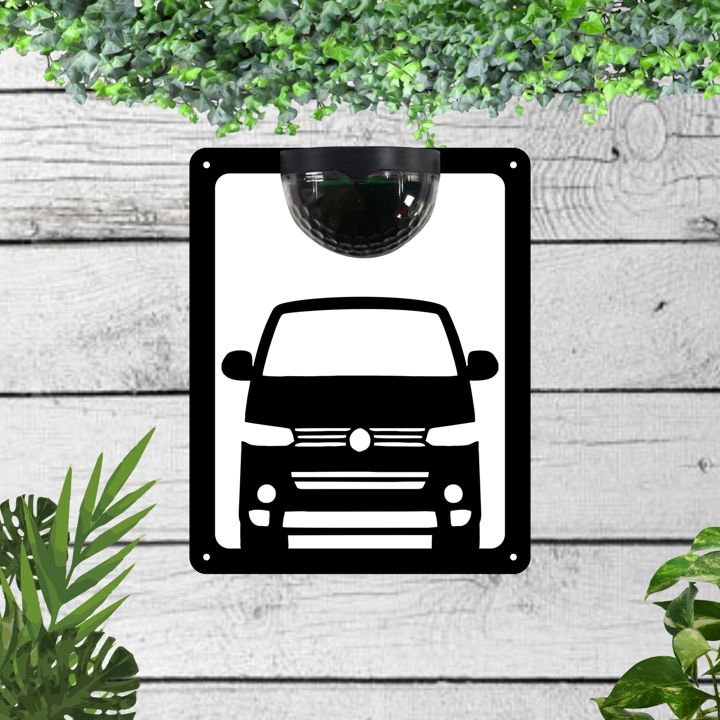 VW T5 Garden Solar Wall Plaque Wall Art