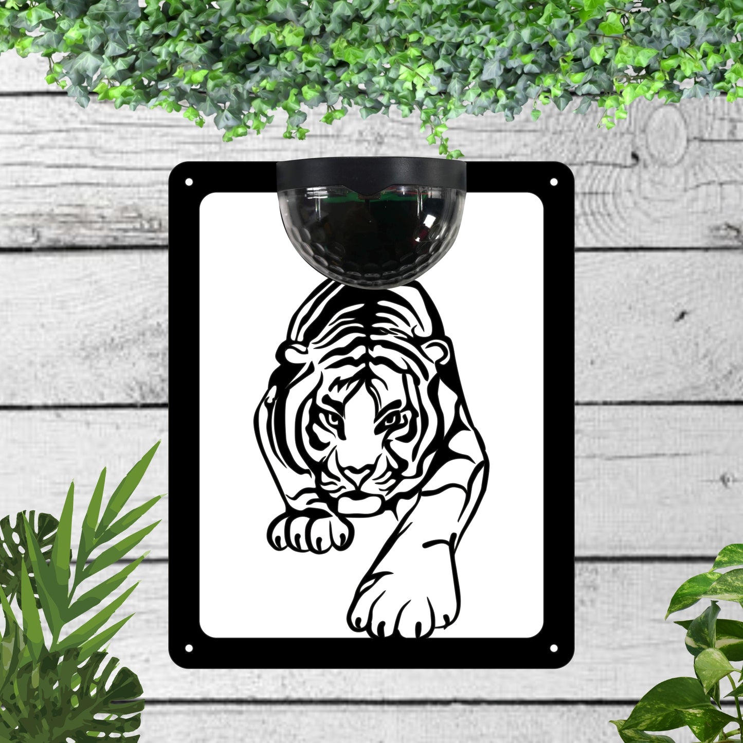 Tiger Garden Solar Wall Plaque Wall Art
