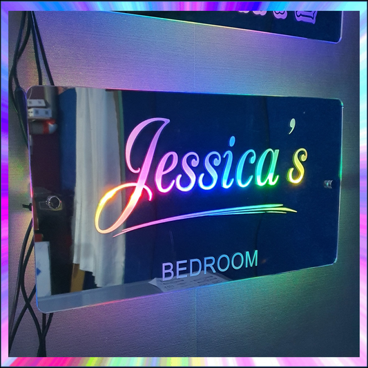 Personalised  L.E.D Mirror with 366 Light Modes and 12 Static Light Colours and remote