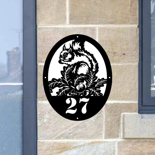 Squirrel Door Plaque