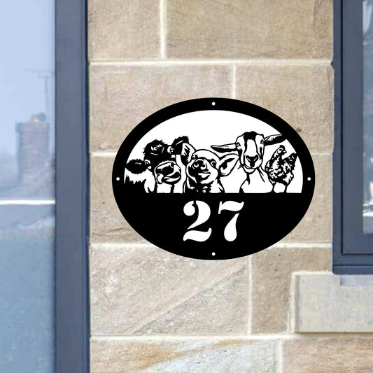 Farmyard animals Door Plaque