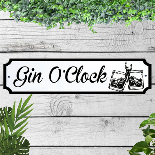 Gin O clock Acrylic Garden Sign indoor/outdoor