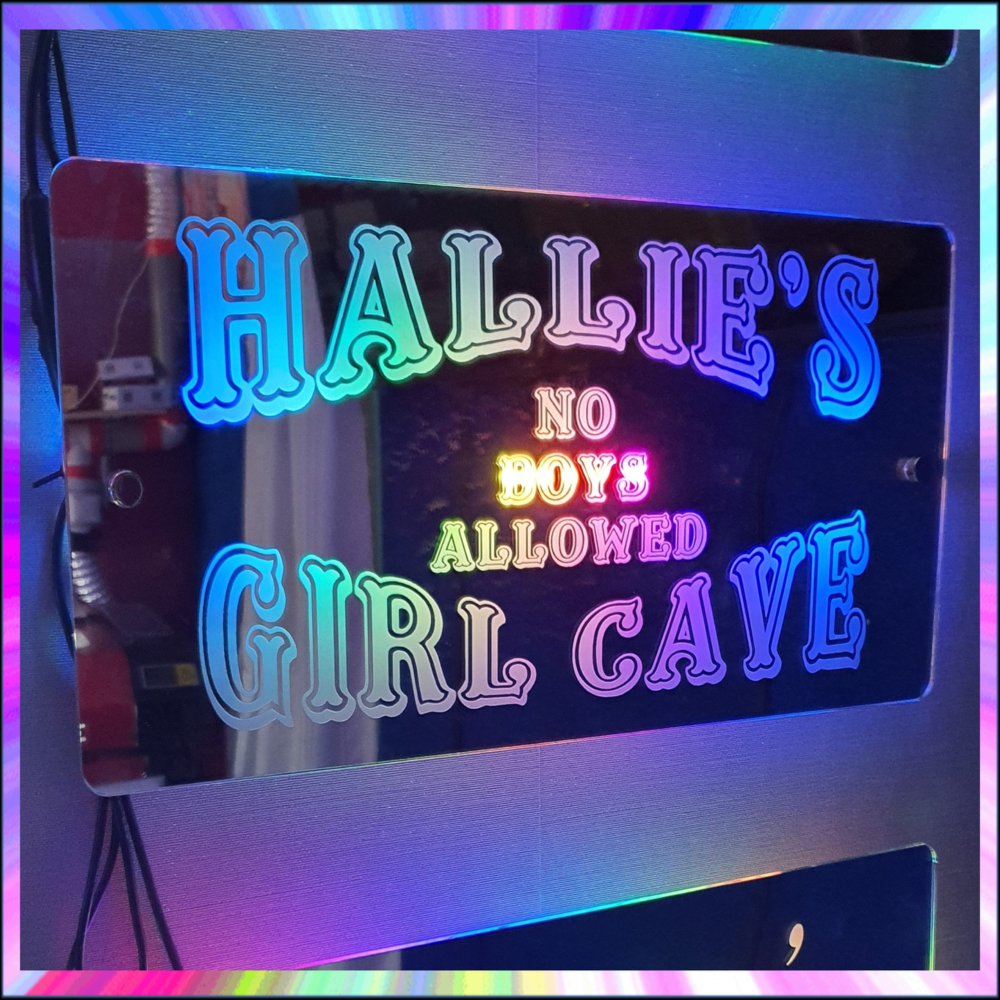 Girl Cave L.E.D Mirror with 366 Light Modes and 12 Static Light Colours and remote