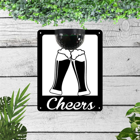 Cheers Garden Solar Wall Plaque Wall Art