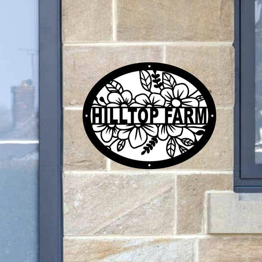 Flowers Door Plaque