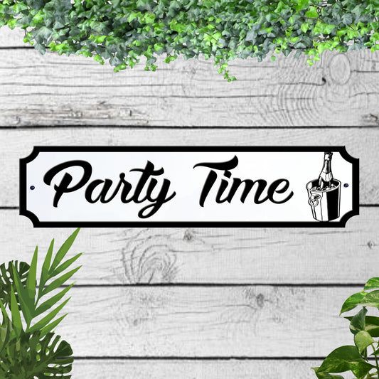 Party Time Acrylic Garden Sign indoor/outdoor