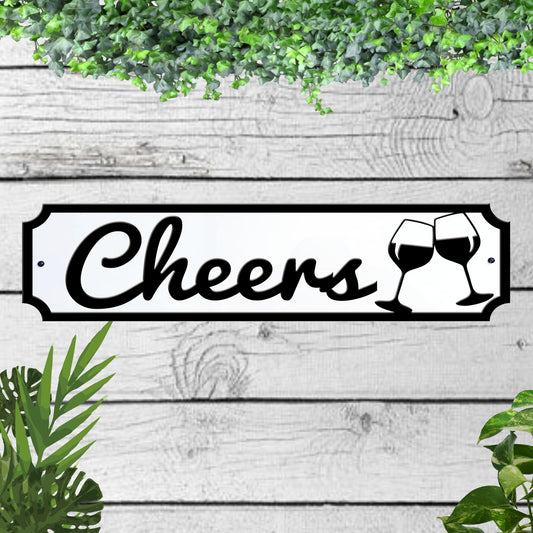 Cheers Acrylic Garden Sign indoor/outdoor