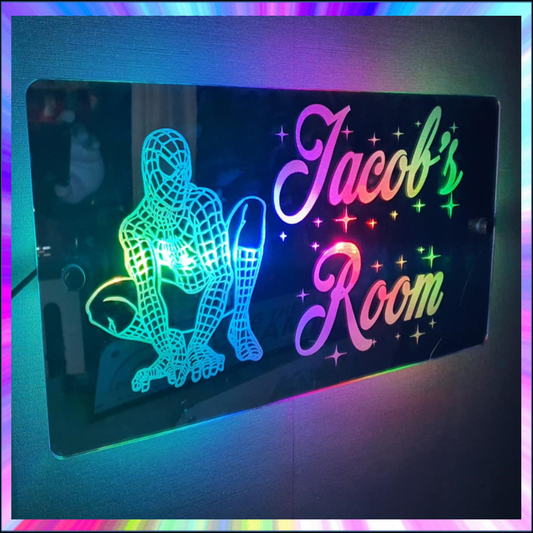 Spiderman L.E.D Mirror with 366 Light Modes and 12 Static Light Colours and remote