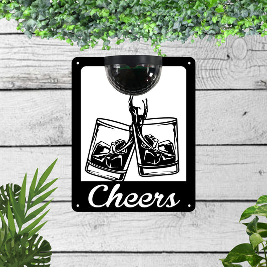 Cheers Garden Solar Wall Plaque Wall Art