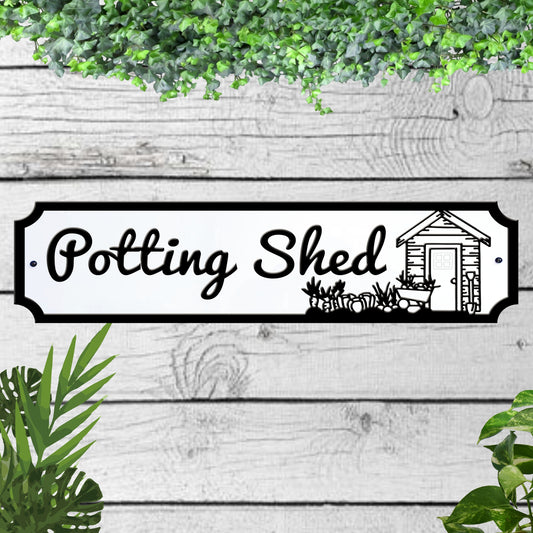 Potting shed Acrylic Garden Sign indoor/outdoor