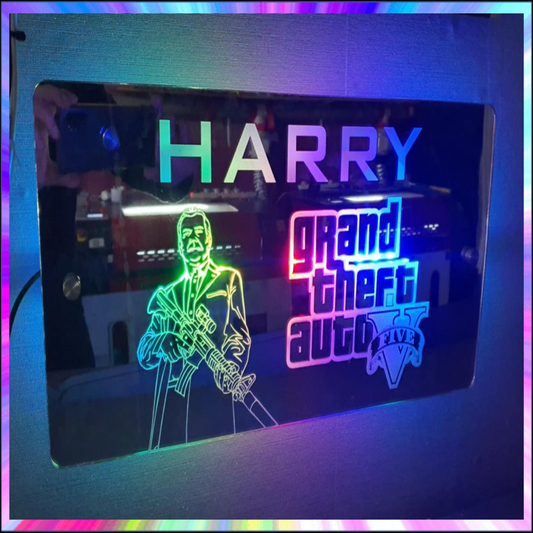 Grand Theft Auto L.E.D Mirror with 366 Light Modes and 12 Static Light Colours and remote