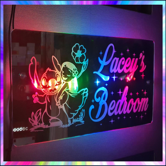 Stitch L.E.D Mirror with 366 Light Modes and 12 Static Light Colours and remote