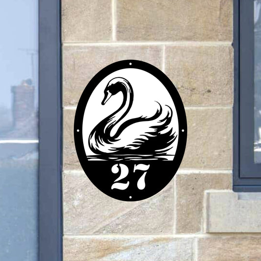 Swan Door Plaque