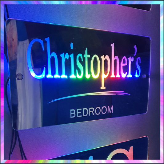 Personalised  L.E.D Mirror with 366 Light Modes and 12 Static Light Colours and remote