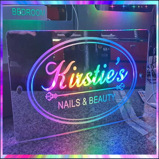 Personalised Beauty L.E.D Mirror with 366 Light Modes and 12 Static Light Colours and remote