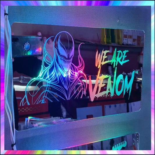 We Are Venom L.E.D Mirror with 366 Light Modes and 12 Static Light Colours and remote
