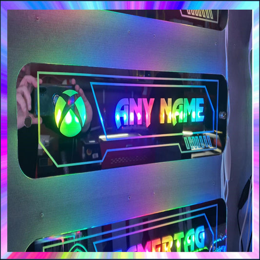 Gamertag L.E.D Mirror with 366 Light Modes and 12 Static Light Colours and remote